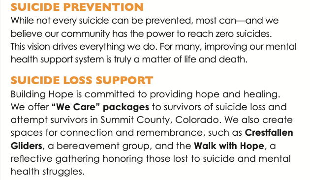 Suicide Prevention